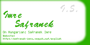 imre safranek business card